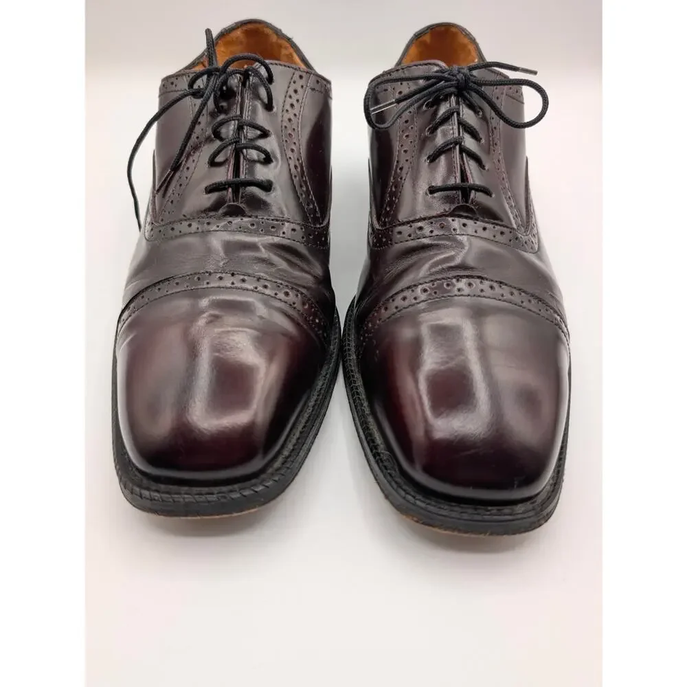 VTG Anthony Reed Burgundy Leather Cap-Toe Oxford Shoes Men's Size 11M